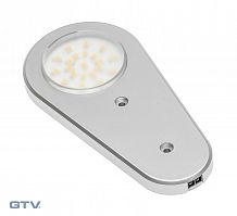 Точечный накладной светодиодный светильник Soria с датчиком движения, 12V, 1,4W, 21 диод, холодный свет, алюминий — купить оптом и в розницу в интернет магазине GTV-Meridian.